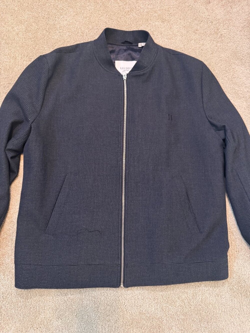 Les Deux Como Structure Bomber Jacket Charcoal XXL
